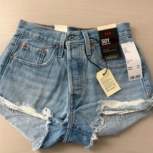 Levi's Light Blue Jean Shorts